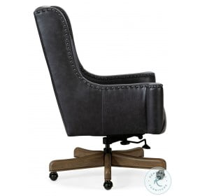 Lily Black Leather Executive Swivel Tilt Chair