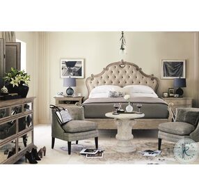 Campania Weathered Sand King Upholstered Panel Bed