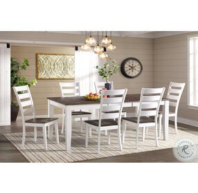 Kona Gray and White Extendable Dining Table
