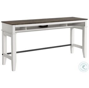 Kona Gray and White 76" Bar Table Set