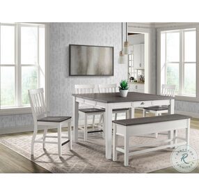 Jamison Kayla Gray Counter Height Dining Bench