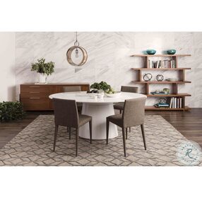 Otago High Gloss White 71" Oval Dining Table
