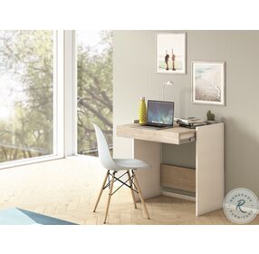 Lulu Light Oak And White Office Desk