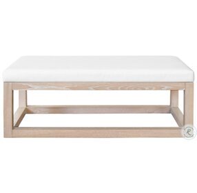 Kenneth White Rectangle Bench
