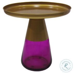 Kent Brushed Gold And Pink End Table