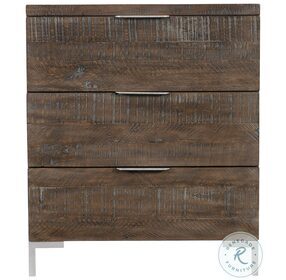 Logan Square Sable Brown And Grey Mist 3 Drawer Nightstand