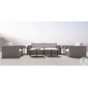 Capri White Outdoor Swivel Chair