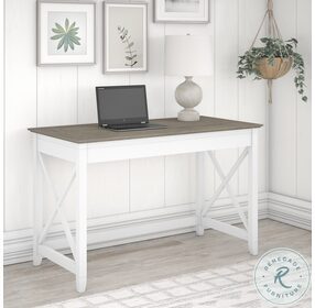 Key West Pure White and Shiplap Gray 48" Writing Desk