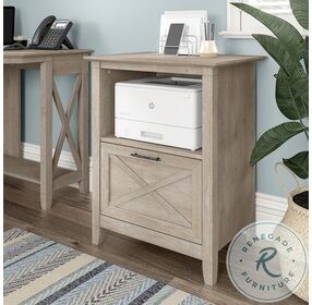 Key West Washed Gray Lateral File Cabinet With Shelf