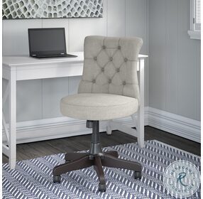 Key West Light Gray Mid Back Tufted Swivel Office Chair