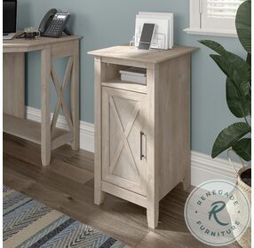 Key West Washed Gray Small Storage Cabinet With Door