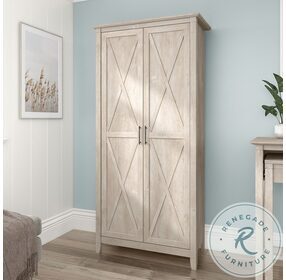 Key West Washed Gray Door Tall Storage Cabinet