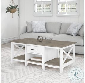 Key West Pure White and Shiplap Gray Coffee Table