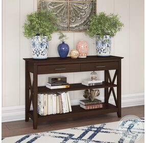 Key West Bing Cherry Drawer and Shelves Console Table