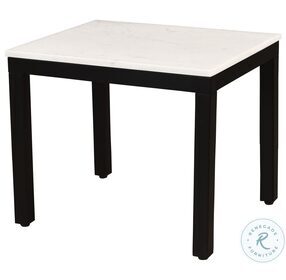 Parson Black And White Side Table