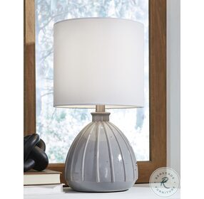 Grantner Gray Glazed Table Lamp