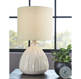 Grantner Off White Glazed Table Lamp