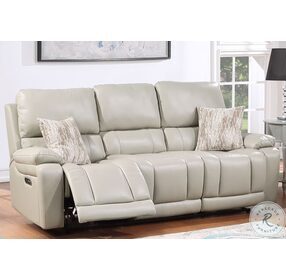 Cicero Cream Power Reclining Living Room Set With Power Footrest and Headrest