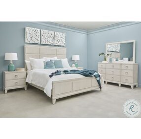 Madison Whitewash Queen Panel Bed