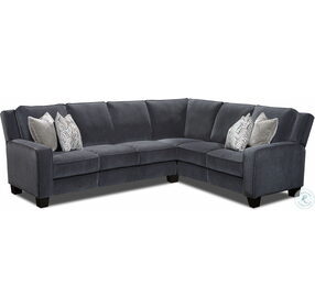 West End Fog Power Reclining RAF Sectional with Power Headrest
