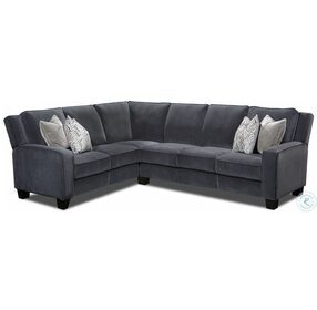 West End Fog Reclining Sectional With Power Headrest