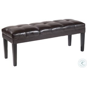 Howard Brown Bonded Leather Bench