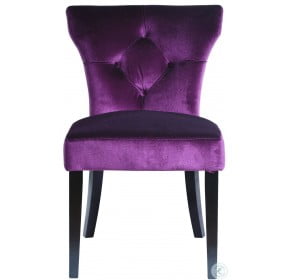 Elise Purple Velvet Side Chair