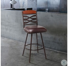 Arden Brown Faux Leather And Sedona 30" Bar Stool