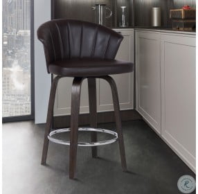 Ashley Brown Faux Leather 26" Counter Height Stool
