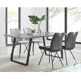 Coronado Pewter Fabric Contemporary Dining Chair Set of 2
