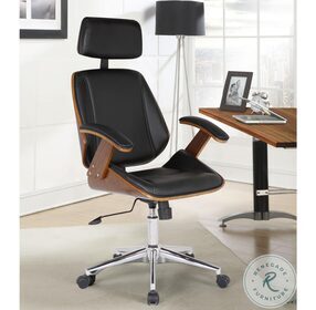 Century Black Faux Leather Adjustable Office Chair