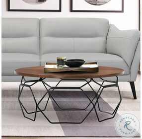 Cosmo Walnut And Black Coffee Table