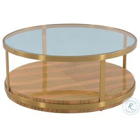 Hattie Brown And Brushed Gold Occasional Table Set