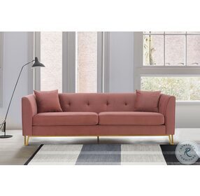 Everest Blush Fabric 90" Living Room Set