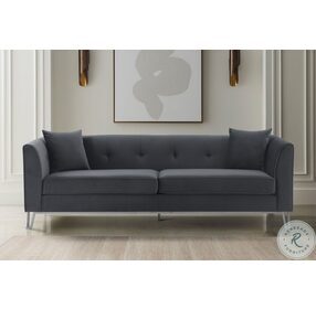 Everest Gray Fabric 90" Living Room Set