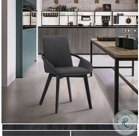 Greisen Charcoal Fabric Modern Dining Chair