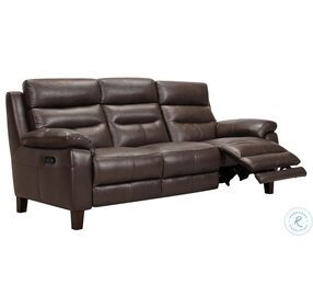 Hayward Espresso Genuine Leather 82" Power Reclining Sofa