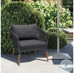 Ipanema Dark Grey Olefin Outdoor Lounge Chair