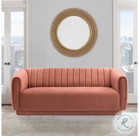Kinsley Blush Velvet Modern Sofa