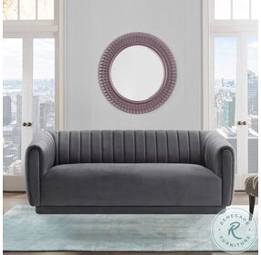 Kinsley Dark Gray Velvet Modern Sofa