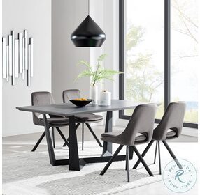 Lexi Gray Velvet Accent Dining Chair Set of 2