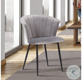 Lulu Gray Velvet Contemporary Dining Chair