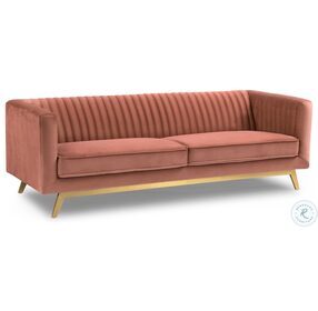 Liv Blush Velvet Modern Sofa