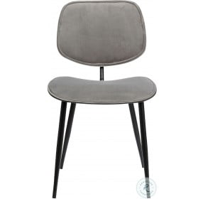 Lizzy Grey Velvet Modern Dining Chair Set Of 2
