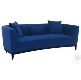 Melange Blue Velvet Sofa