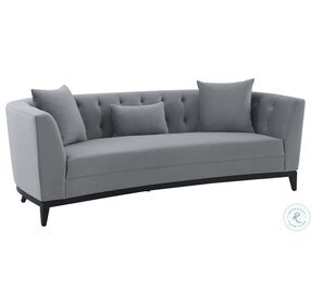 Melange Gray Velvet Sofa