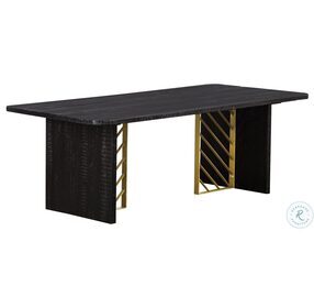 Monaco Black And Antique Brass Occasional Table Set