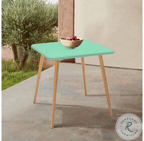 Nassau Mint Green Eucalyptus Outdoor Square Dining Table