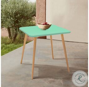 Nassau Mint Green And Eucalyptus Outdoor Square Dining Table