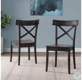 Calhoun Dark Brown Wooden Side Chair Set Of 2